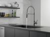 DELTA Trinsic Single-Handle Pull-Down Spring Kitchen Faucet — Black Stainless
