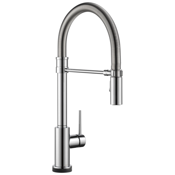 DELTA Trinsic Single-Handle Pull-Down Spring Kitchen Faucet with Touch2O Technology — Chrome