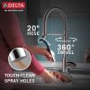 DELTA Trinsic Single-Handle Pull-Down Spring Kitchen Faucet with Touch2O Technology — Chrome
