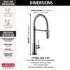 DELTA Trinsic Single-Handle Pull-Down Spring Kitchen Faucet with Touch2O Technology — Black Stainless