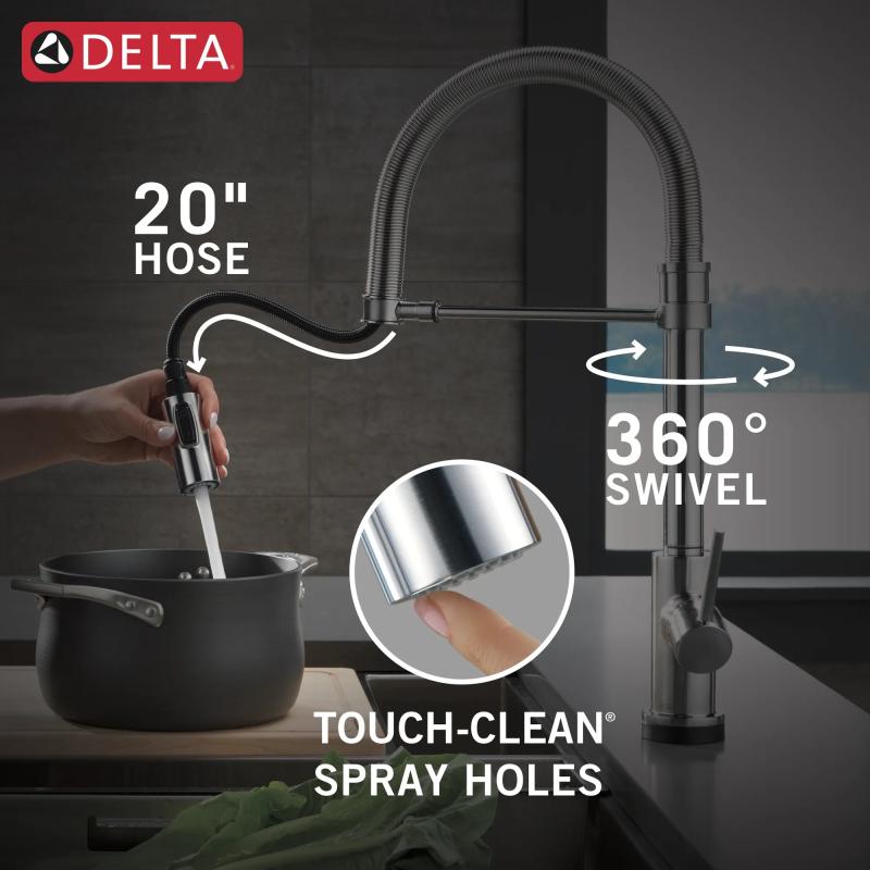DELTA Trinsic Touch2O Technology Kitchen Faucet with Touchless Technology — Arctic Stainless