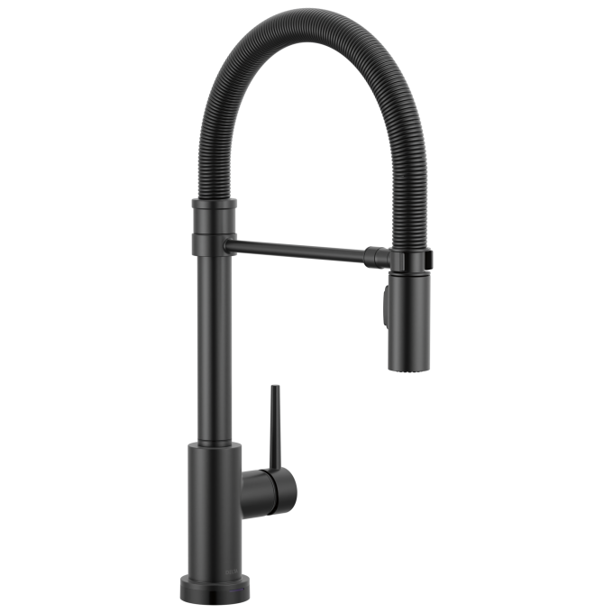 DELTA Trinsic Touch2O Technology Kitchen Faucet with Touchless Technology — Matte Black