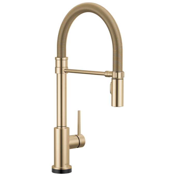 DELTA Trinsic Touch2O Technology Kitchen Faucet with Touchless Technology — Champagne Bronze