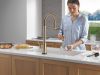 DELTA Trinsic Touch2O Technology Kitchen Faucet with Touchless Technology — Champagne Bronze