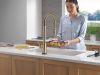 DELTA Trinsic Touch2O Technology Kitchen Faucet with Touchless Technology — Champagne Bronze