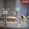 DELTA Trinsic Touch2O Technology Kitchen Faucet with Touchless Technology — Champagne Bronze
