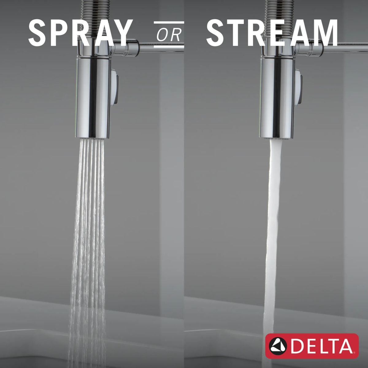 DELTA Trinsic Touch2O Technology Kitchen Faucet with Touchless Technology — Chrome