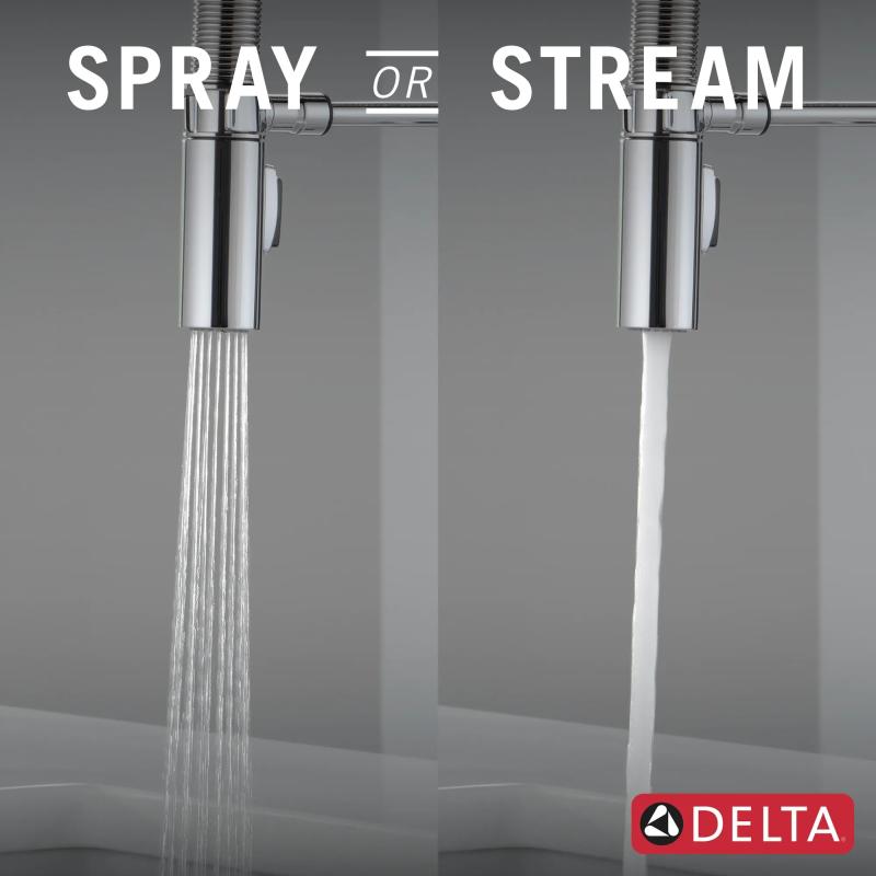 DELTA Trinsic Touch2O Technology Kitchen Faucet with Touchless Technology — Chrome