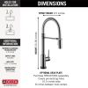 DELTA Trinsic Touch2O Technology Kitchen Faucet with Touchless Technology — Black Stainless