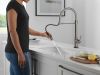 DELTA Trinsic Touch2O Technology Kitchen Faucet with Touchless Technology — Black Stainless