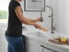 DELTA Trinsic Touch2O Technology Kitchen Faucet with Touchless Technology — Black Stainless