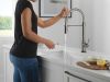 DELTA Trinsic Touch2O Technology Kitchen Faucet with Touchless Technology — Black Stainless