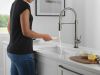 DELTA Trinsic Touch2O Technology Kitchen Faucet with Touchless Technology — Black Stainless