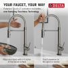 DELTA Trinsic Touch2O Technology Kitchen Faucet with Touchless Technology — Black Stainless