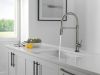 DELTA Trinsic Touch2O Technology Kitchen Faucet with Touchless Technology — Black Stainless