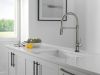 DELTA Trinsic Touch2O Technology Kitchen Faucet with Touchless Technology — Black Stainless