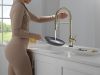 DELTA Trinsic Touch2O Technology Kitchen Faucet with Touchless Technology — Polished Nickel