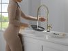 DELTA Trinsic Touch2O Technology Kitchen Faucet with Touchless Technology — Polished Nickel