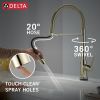 DELTA Trinsic Touch2O Technology Kitchen Faucet with Touchless Technology — Polished Nickel