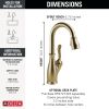 DELTA Leland Single Handle Pull-Down Bar/Prep Faucet — Champagne Bronze
