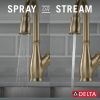 DELTA Leland Single Handle Pull-Down Bar/Prep Faucet — Champagne Bronze