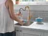 DELTA Leland Single Handle Pull-Down Bar/Prep Faucet — Champagne Bronze