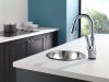 DELTA Leland Single Handle Pull-Down Bar / Prep Faucet with Touch2O Technology — Arctic Stainless