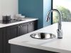 DELTA Leland Single Handle Pull-Down Bar / Prep Faucet with Touch2O Technology — Arctic Stainless