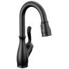 DELTA Leland Single Handle Pull-Down Bar / Prep Faucet With Touch2O Technology — Matte Black