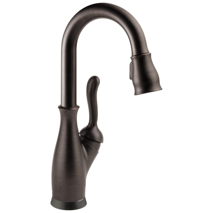 DELTA Leland Single Handle Pull-Down Bar / Prep Faucet with Touch2O Technology — Venetian Bronze