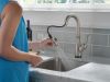 DELTA Leland Single Handle Pull-Down Bar / Prep Faucet with Touch2O Technology — Spotshield Stainless