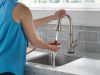DELTA Leland Single Handle Pull-Down Bar / Prep Faucet with Touch2O Technology — Spotshield Stainless