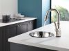 DELTA Leland Single Handle Pull-Down Bar / Prep Faucet with Touch2O Technology — Spotshield Stainless