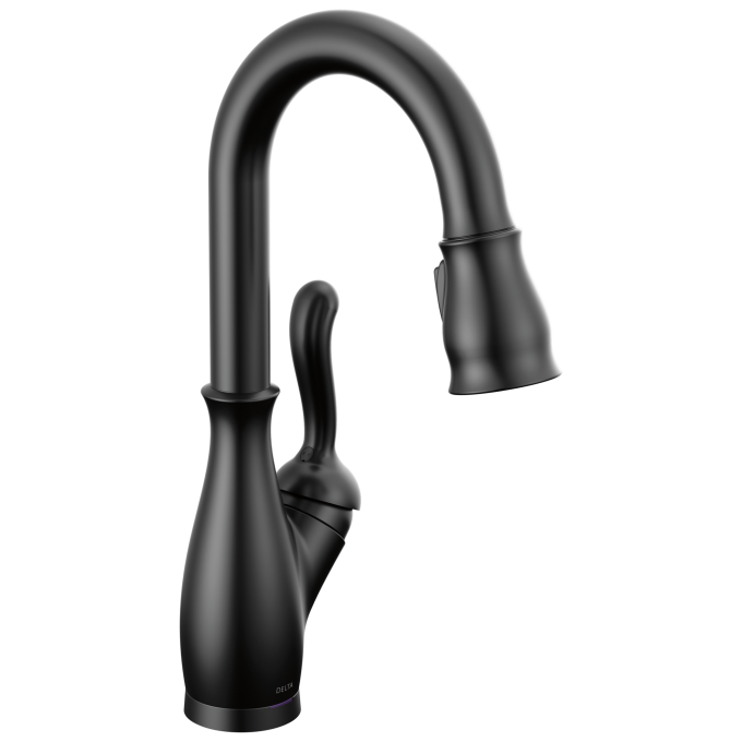 DELTA Leland Touch2O Bar / Prep Faucet with Touchless Technology — Matte Black