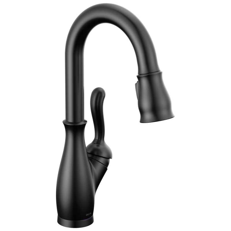 DELTA Leland Touch2O Bar / Prep Faucet with Touchless Technology — Matte Black