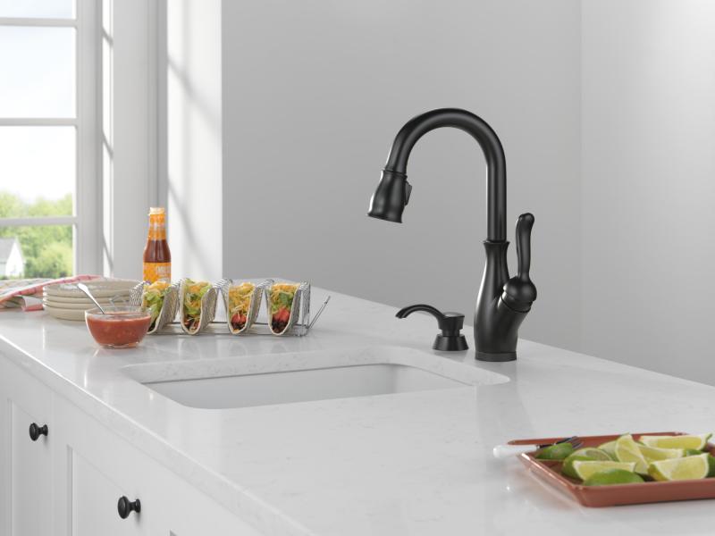 DELTA Leland Touch2O Bar / Prep Faucet with Touchless Technology — Matte Black