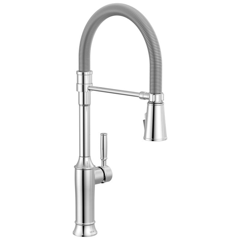 DELTA Renaldi Single-Handle Pull-Down Spring Kitchen Faucet — Lumicoat® Chrome