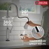 DELTA Renaldi Touch2O Technology Kitchen Faucet with Touchless Technology — Lumicoat® Arctic Stainless