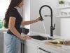 DELTA Renaldi Touch2O Technology Kitchen Faucet with Touchless Technology — Matte Black