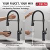 DELTA Renaldi Touch2O Technology Kitchen Faucet with Touchless Technology — Matte Black