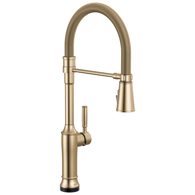 DELTA Renaldi Touch2O Technology Kitchen Faucet with Touchless Technology — Lumicoat® Champagne Bronze
