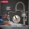 DELTA Renaldi Touch2O Technology Kitchen Faucet with Touchless Technology — Lumicoat® Polished Nickel