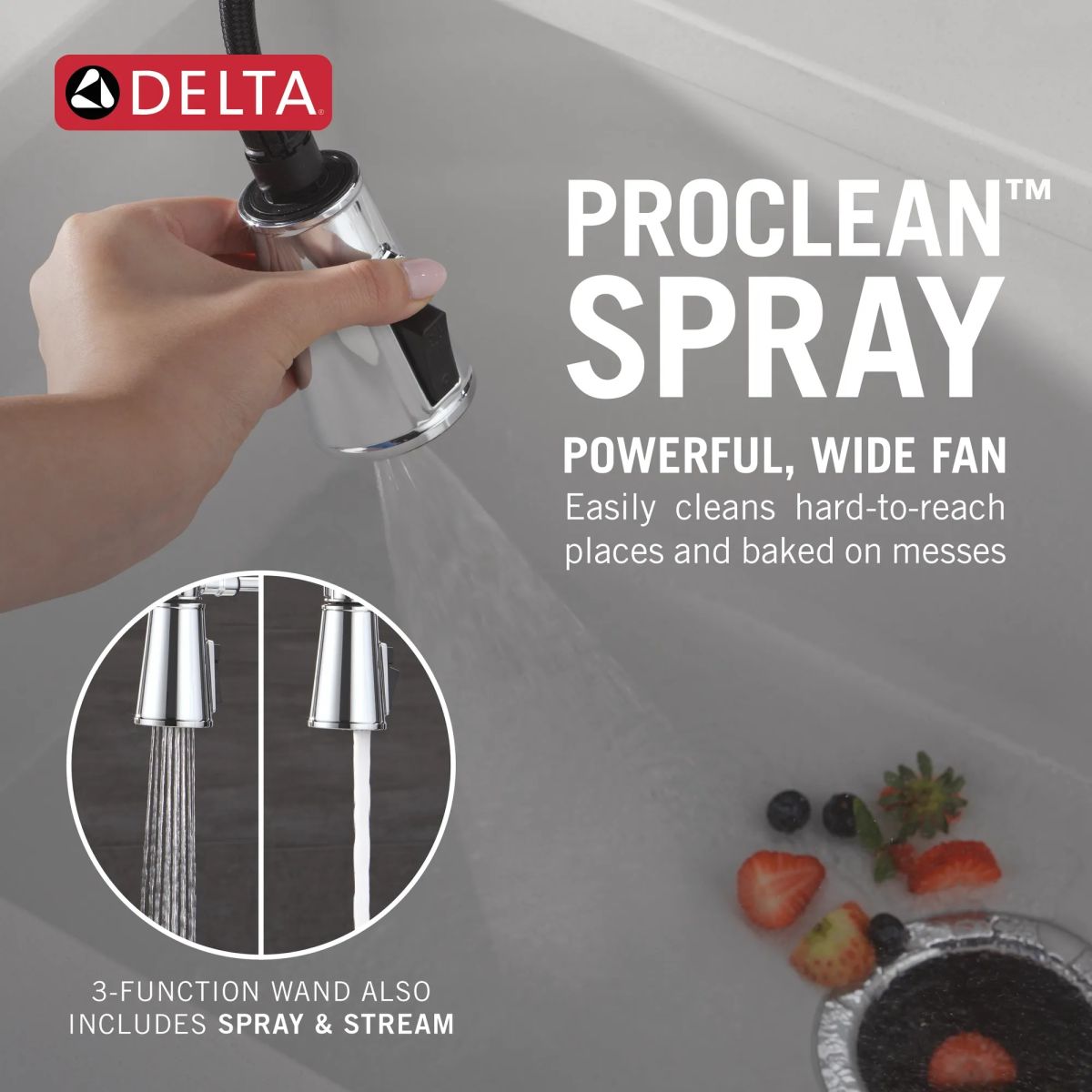 DELTA Renaldi Touch2O Technology Kitchen Faucet with Touchless Technology — Lumicoat® Chrome