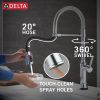 DELTA Renaldi Touch2O Technology Kitchen Faucet with Touchless Technology — Lumicoat® Chrome