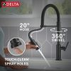 DELTA Cordova Single Handle Pull-Down Kitchen Faucet With Spring Spout — Matte Black