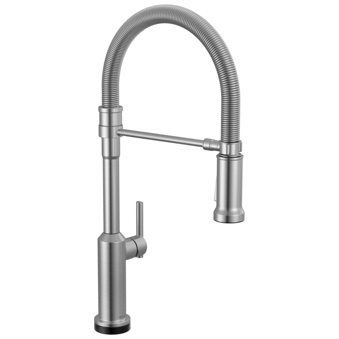DELTA Cordova Touch2O Technology Kitchen Faucet with Touchless Technology — Lumicoat® Arctic Stainless