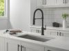 DELTA Cordova Touch2O Technology Kitchen Faucet with Touchless Technology — Matte Black