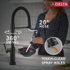 DELTA Cordova Touch2O Technology Kitchen Faucet with Touchless Technology — Matte Black