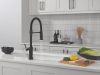 DELTA Cordova Touch2O Technology Kitchen Faucet with Touchless Technology — Matte Black