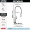 DELTA Cordova Touch2O Technology Kitchen Faucet with Touchless Technology — Lumicoat® Chrome